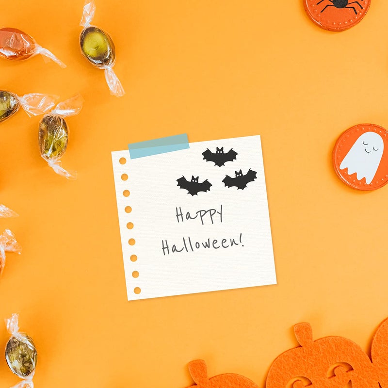 Custom Product Solutions Bat 2000 Plus Self Inking Halloween Rubber Stamp - Black Ink - Image 3